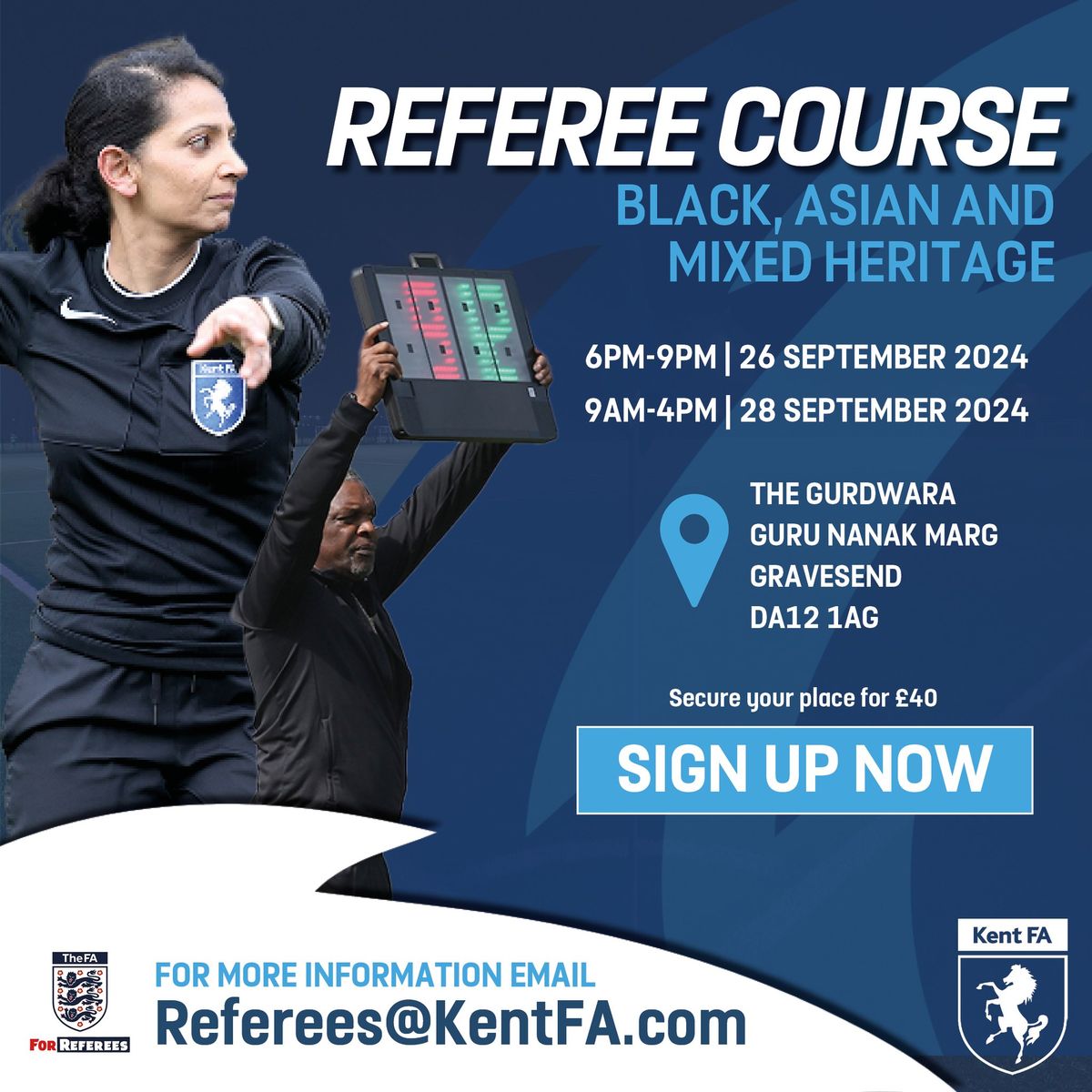 Referee Course: Black, Asian and Mixed Heritage (Day 1 of 2)