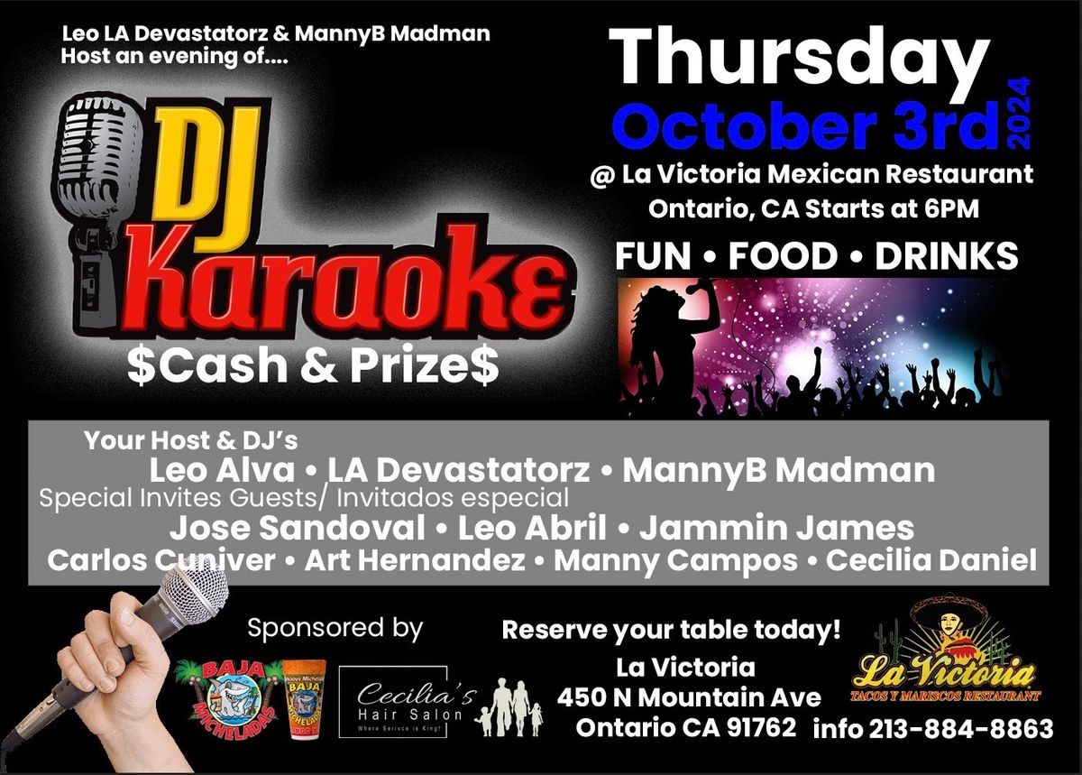 Karaoke Thursday Oct 3rd