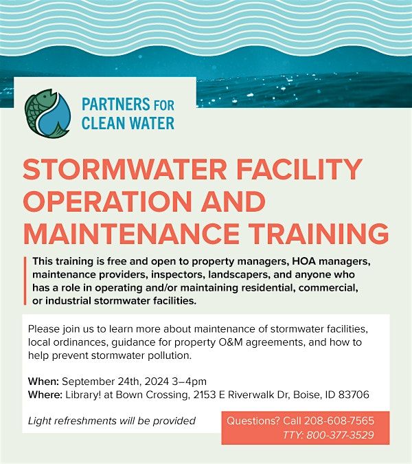 Stormwater Facility Operation and Maintenance Training