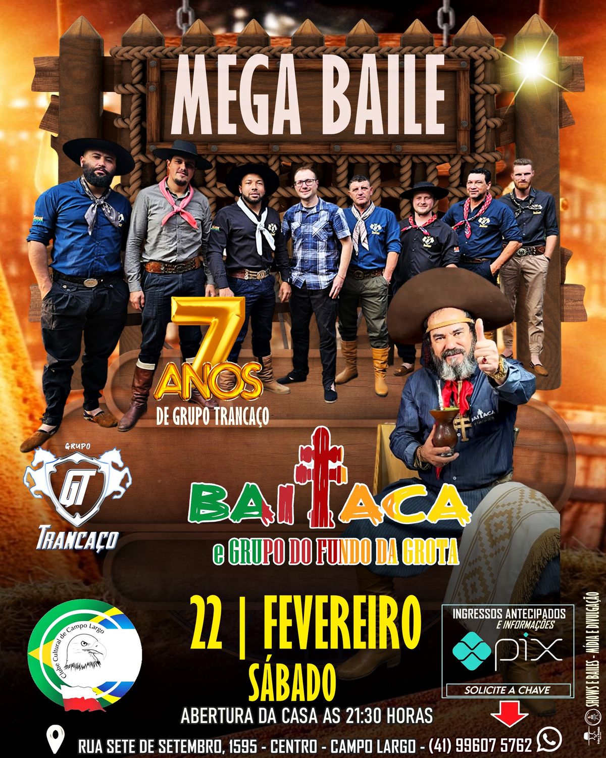 Mega Baile com Baitaca e Grupo Tranca\u00e7o no Clube Polon\u00eas de Campo Largo 