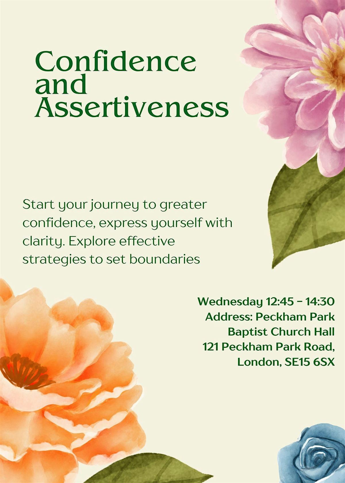 Confidence and Assertiveness Course For Women
