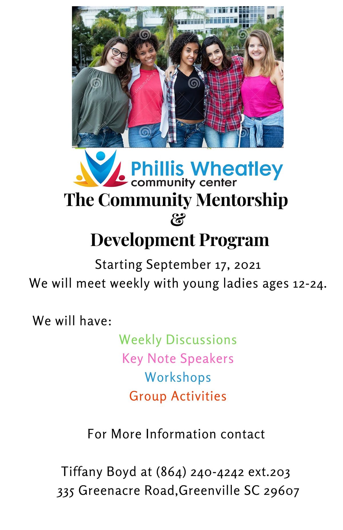 Phillis Wheatley Community Center Mentoring and Development Program