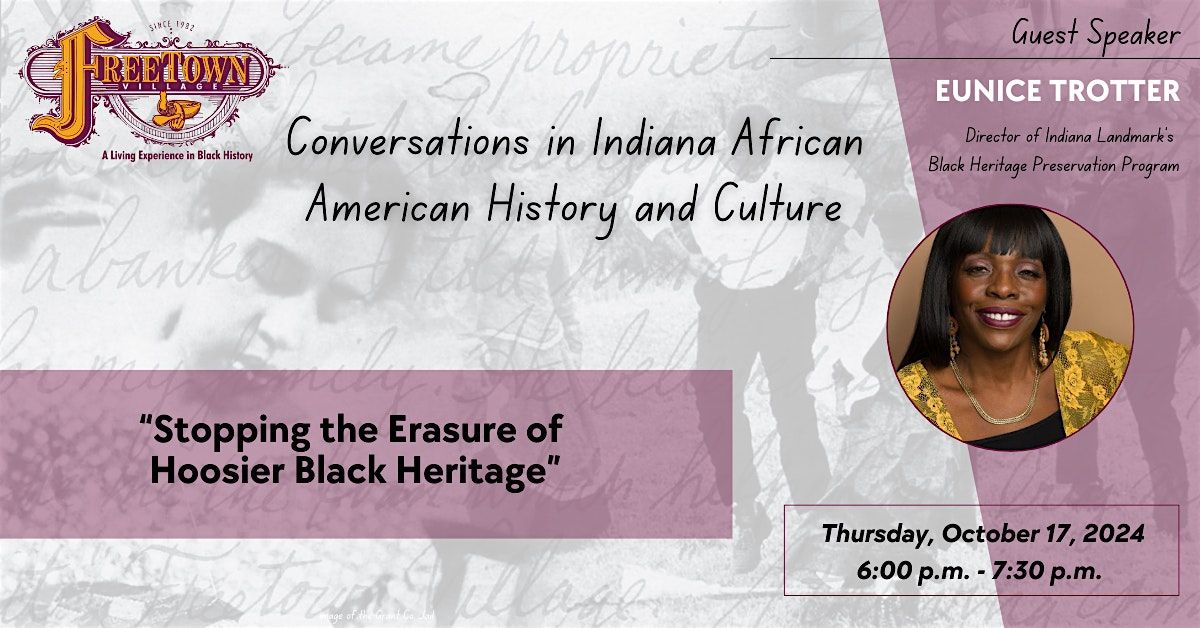 Conversations In Indiana African American History & Culture  10\/17\/2024