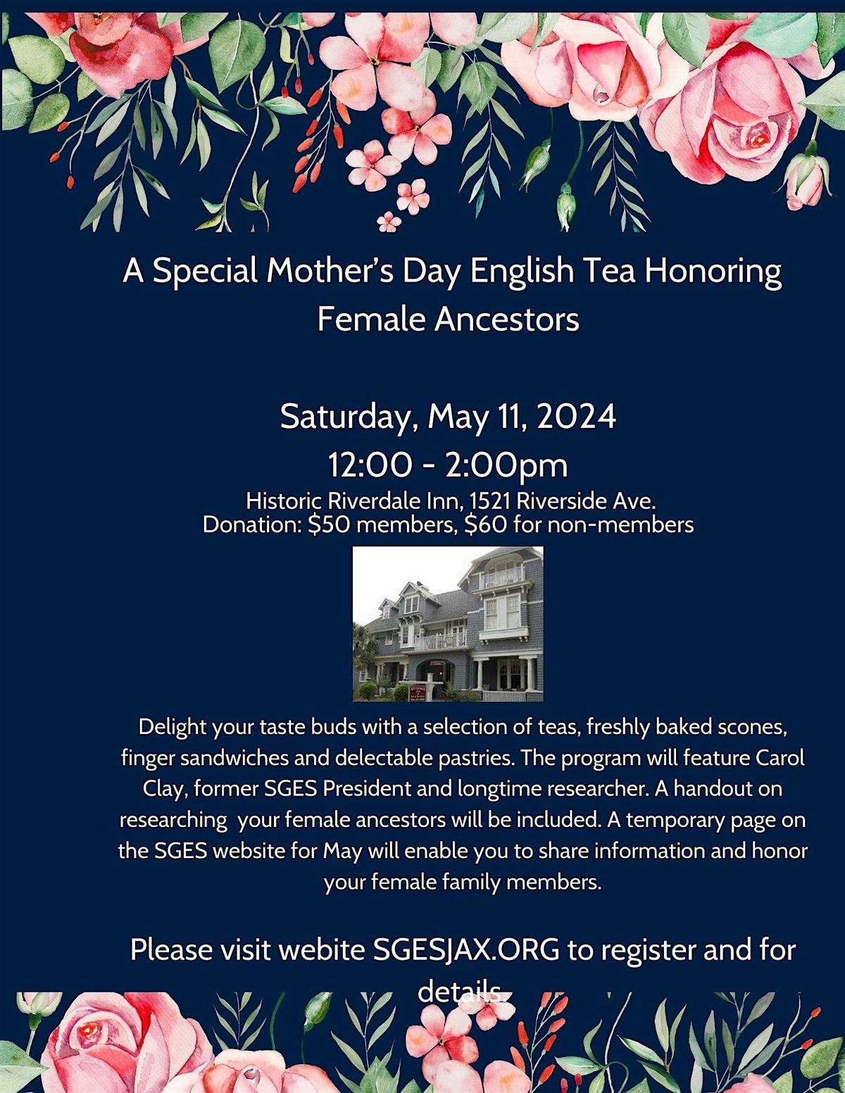 SGES Special Mother's Day English Tea Honoring Female Ancestor's