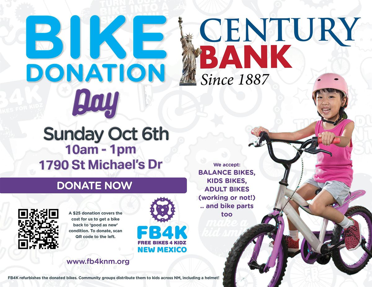 Free Bikes 4 Kidz Used Bicycle Collection Day - Santa Fe