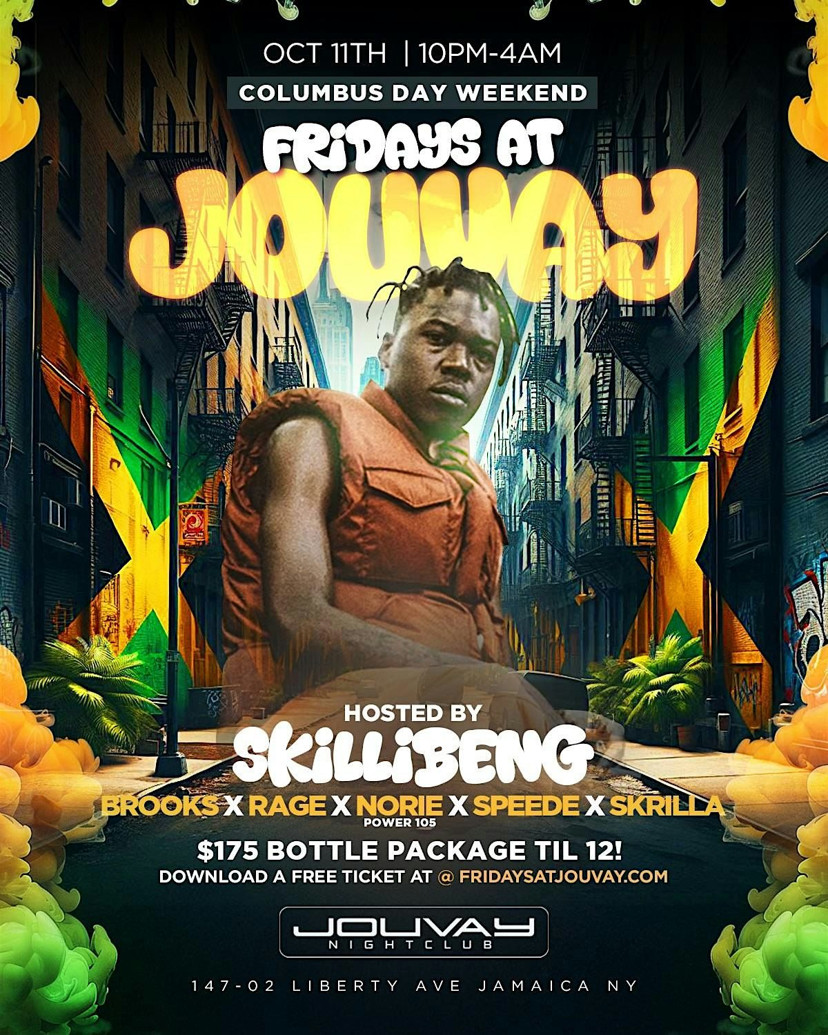 Skillibeng host  Fridays at Jouvay Nightclub in Queens !!