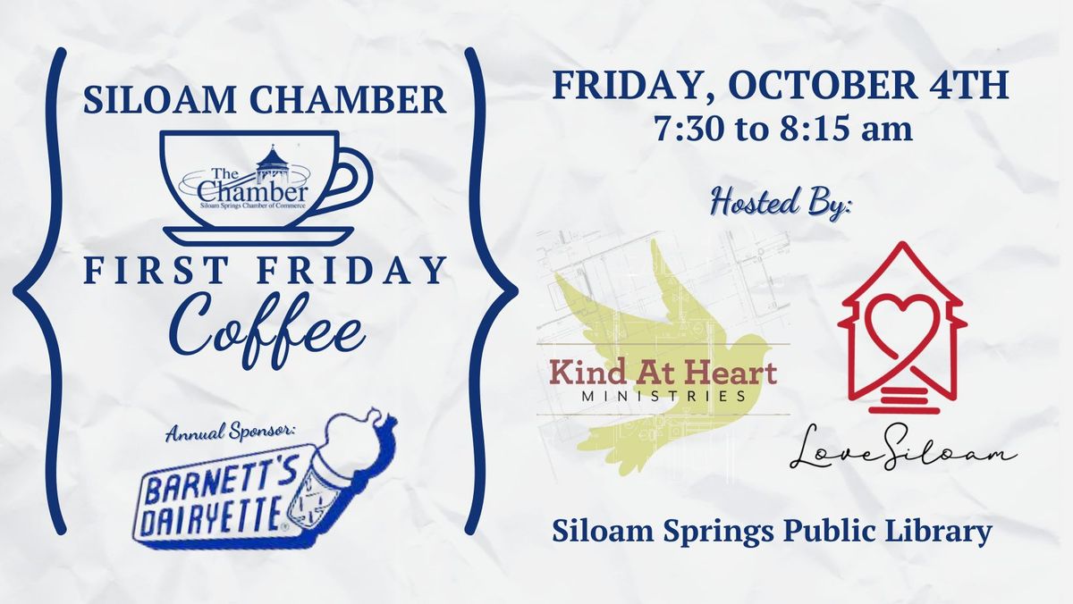 October First Friday Coffee - Kind at Heart Ministries\/Love Siloam