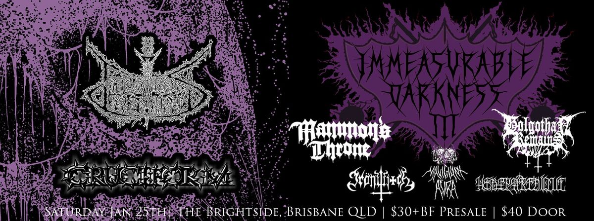 IMPETUOUS RITUAL | CRUCIFORM | GOLGOTHAN REMAINS | MAMMONS THRONE + MORE @ Brightside | 25\/01\/2025