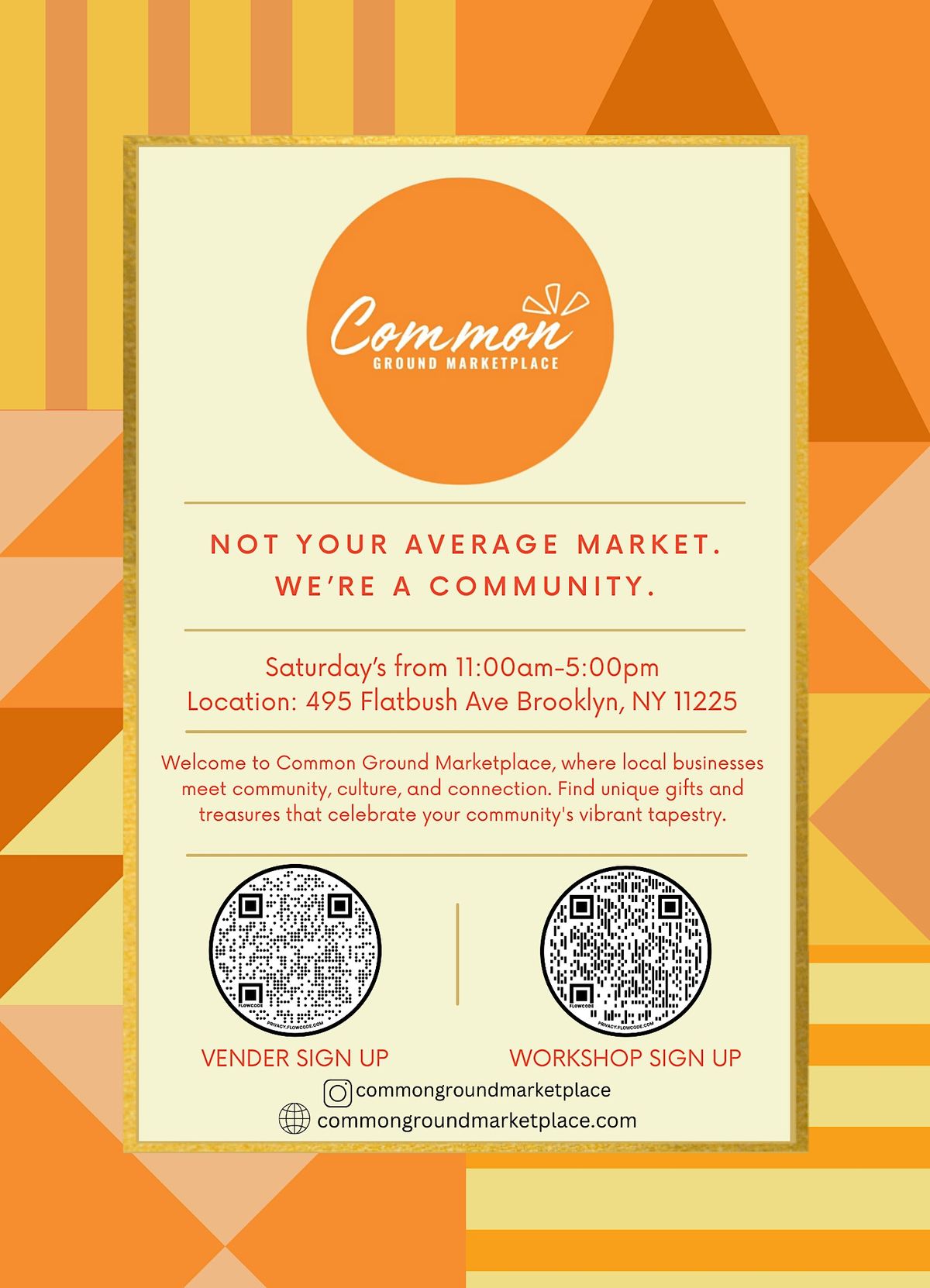 Common Ground Marketplace: Pop-up Market