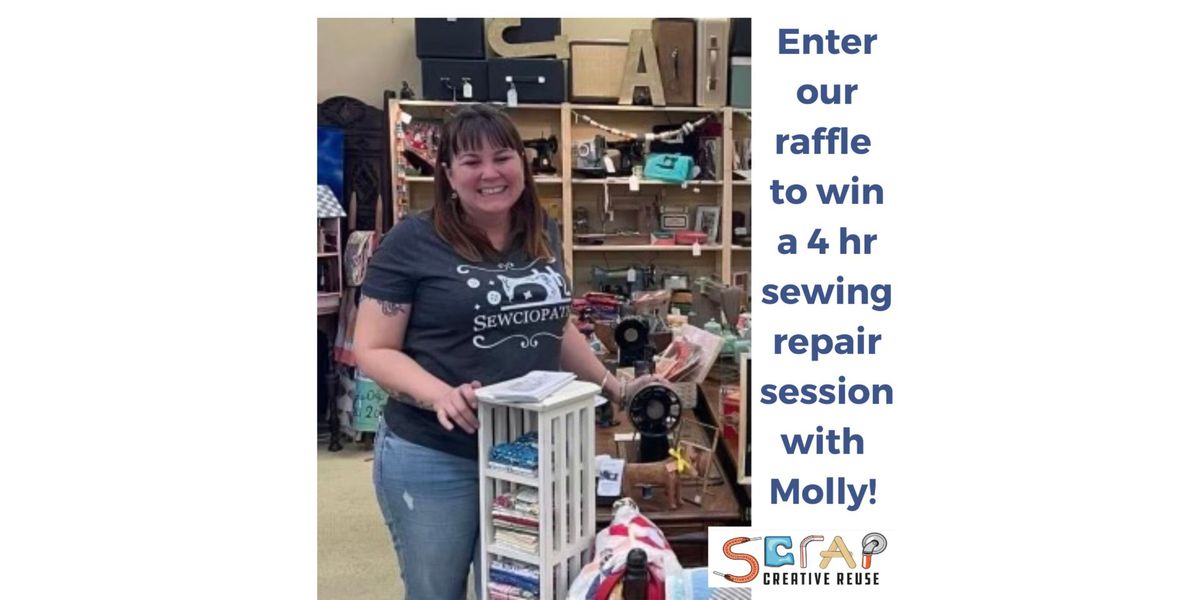 Fundraising Raffle Item- Win a 4 hour One on One Sewing Machine Repair class with Molly!