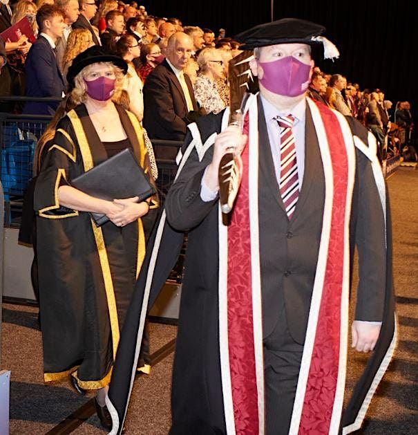 Mace bearer - graduation 2022, Ponds Forge International Sports Centre ...