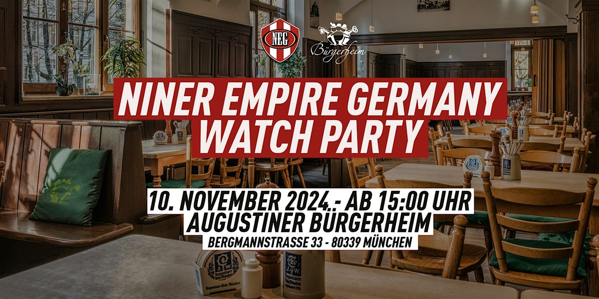 Niner Empire Germany Watch Party in M\u00fcnchen: Buccaneers vs. 49ers