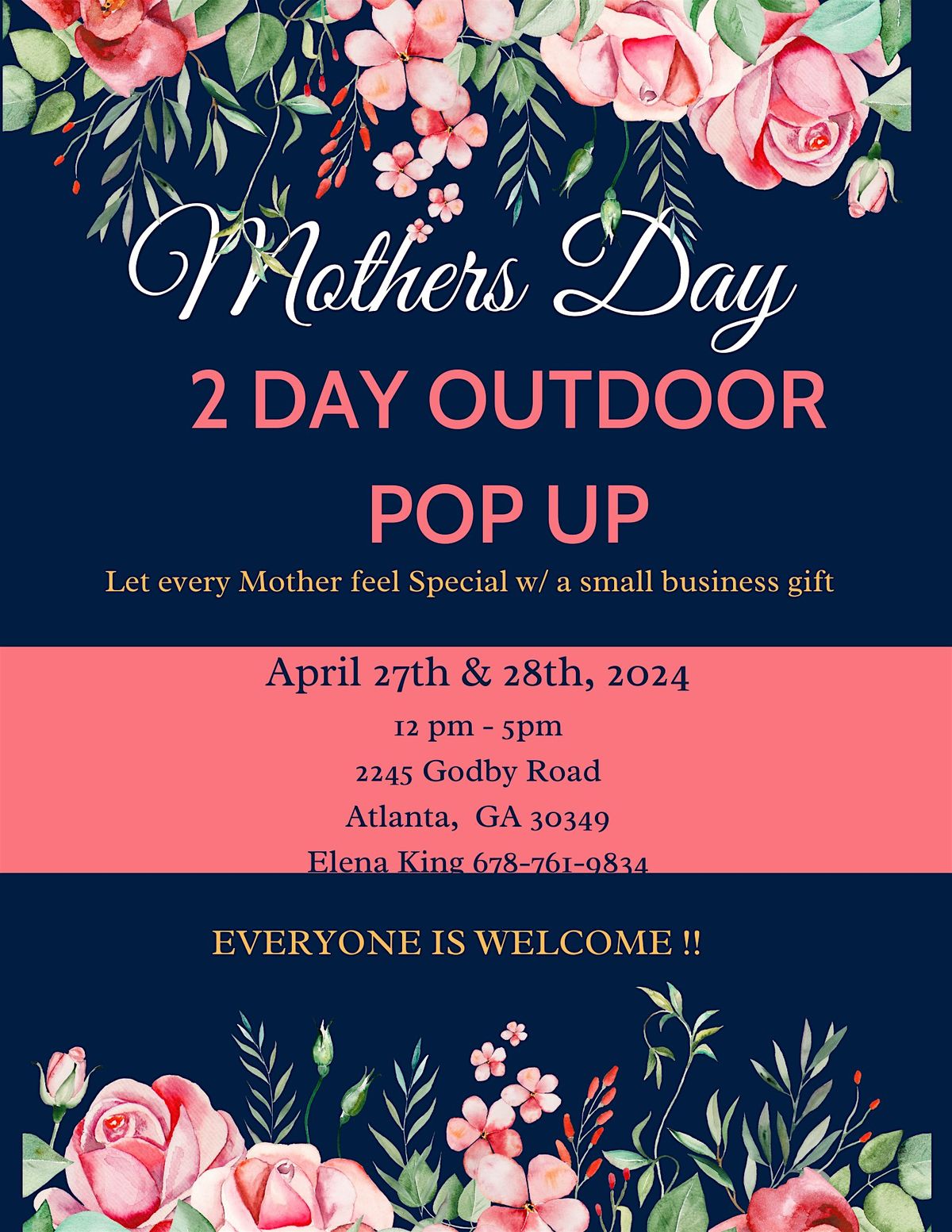 Mother's Day 2 Day Outdoor Pop Up