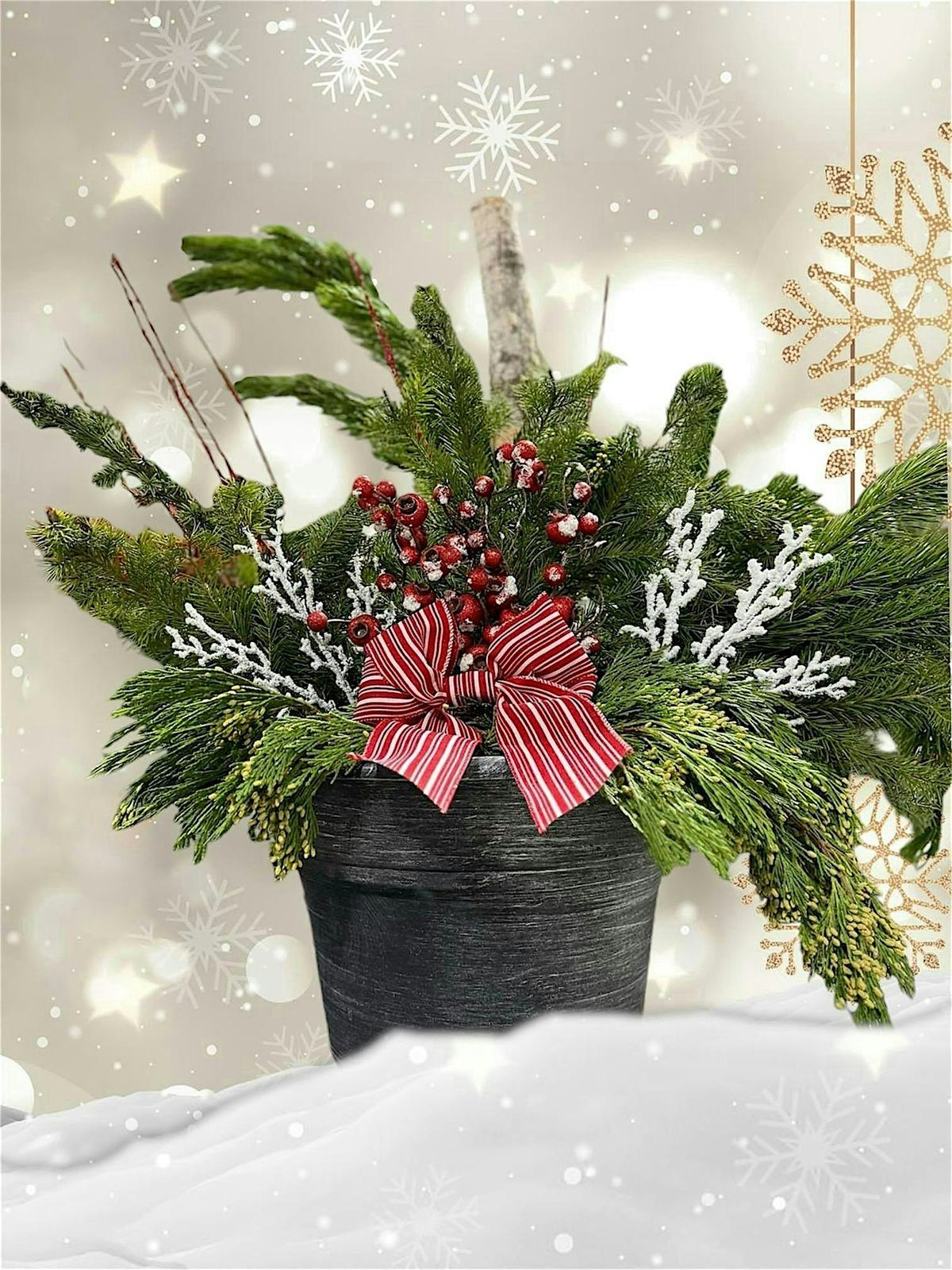 DIY Christmas Patio Pot 3