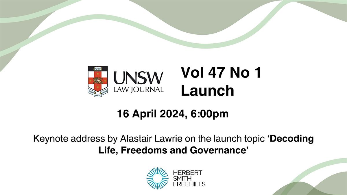 UNSW Law Journal Issue 47(1) Launch