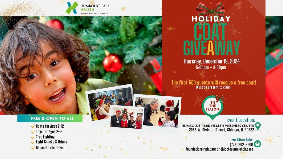 Holiday Coat & Toy Giveaway - Humboldt Park Health 