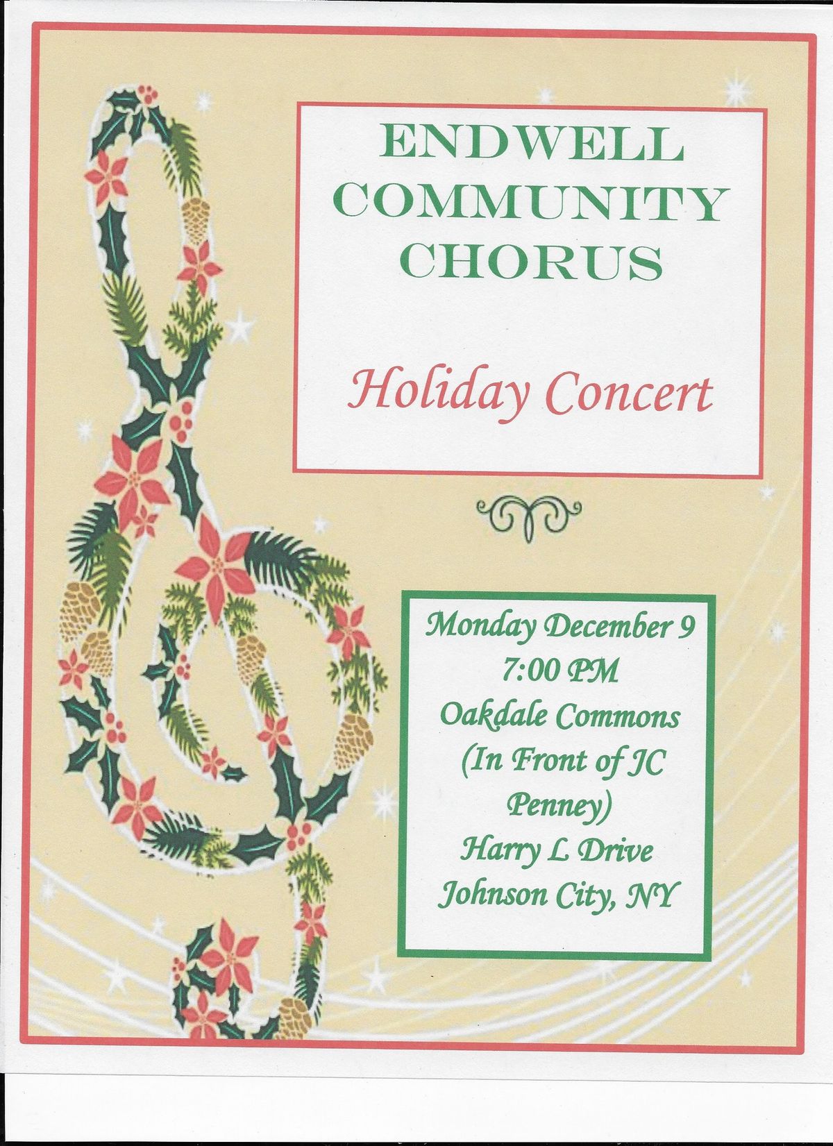 Holiday Concert presented by Endwell Community Chorus