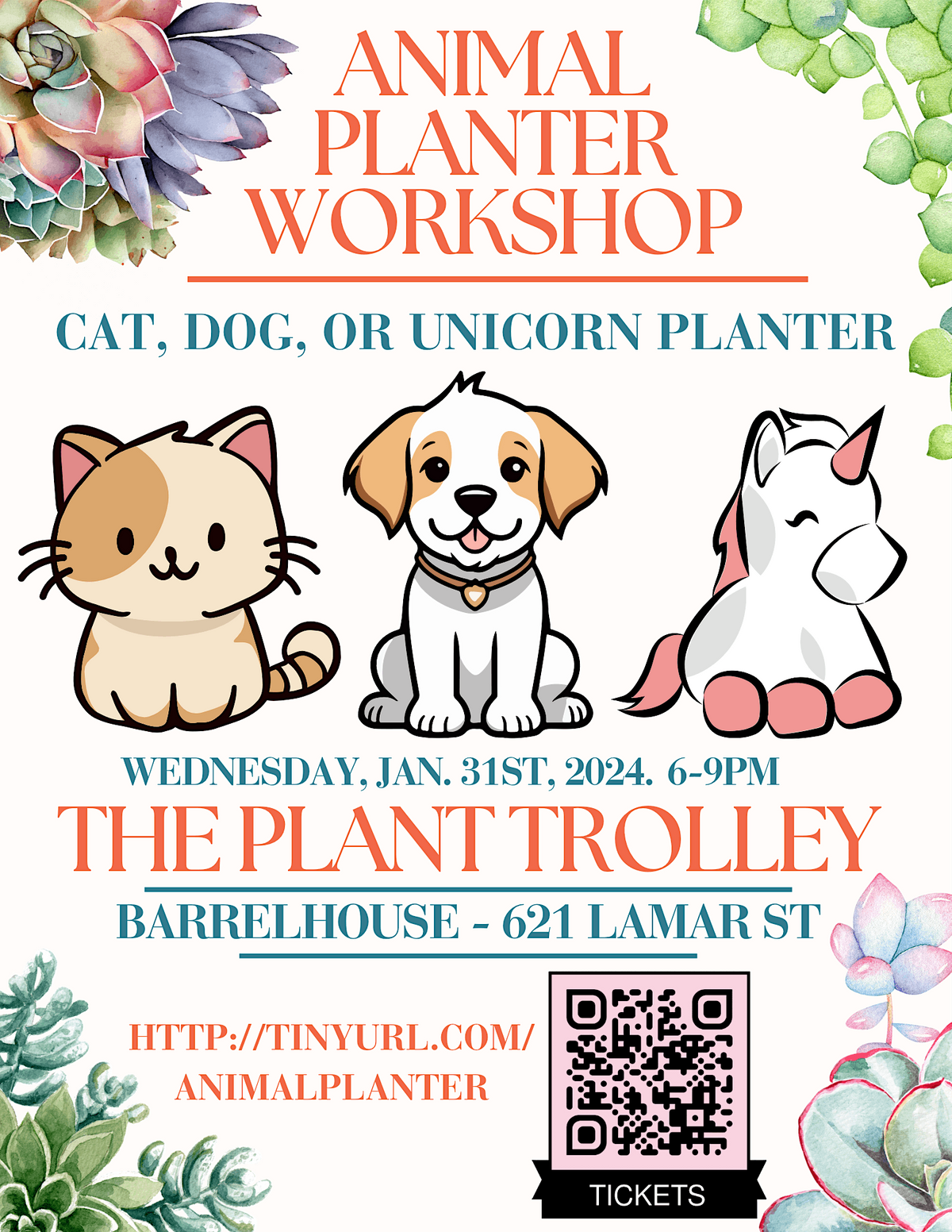 Animal Planter Workshop with The Plant Trolley at Barrelhouse by Gypsy ...