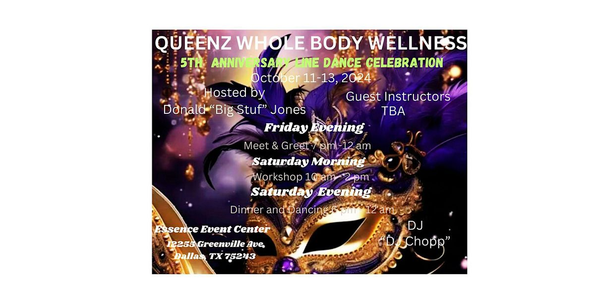 Queenz 5th Anniversary Line Dance Celebration October 11-13, 2024