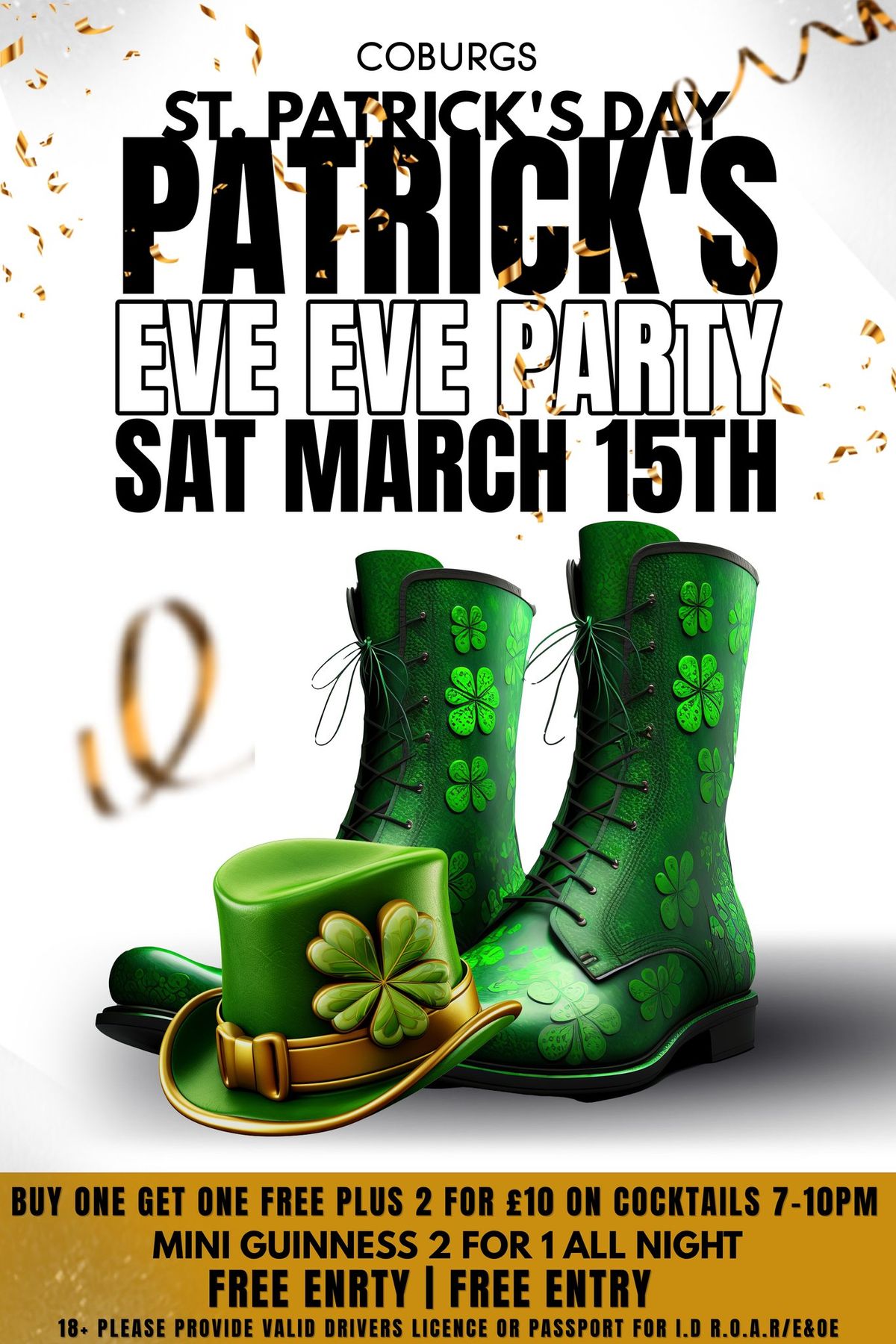 ST PATRICKS EVE EVE PARTY 