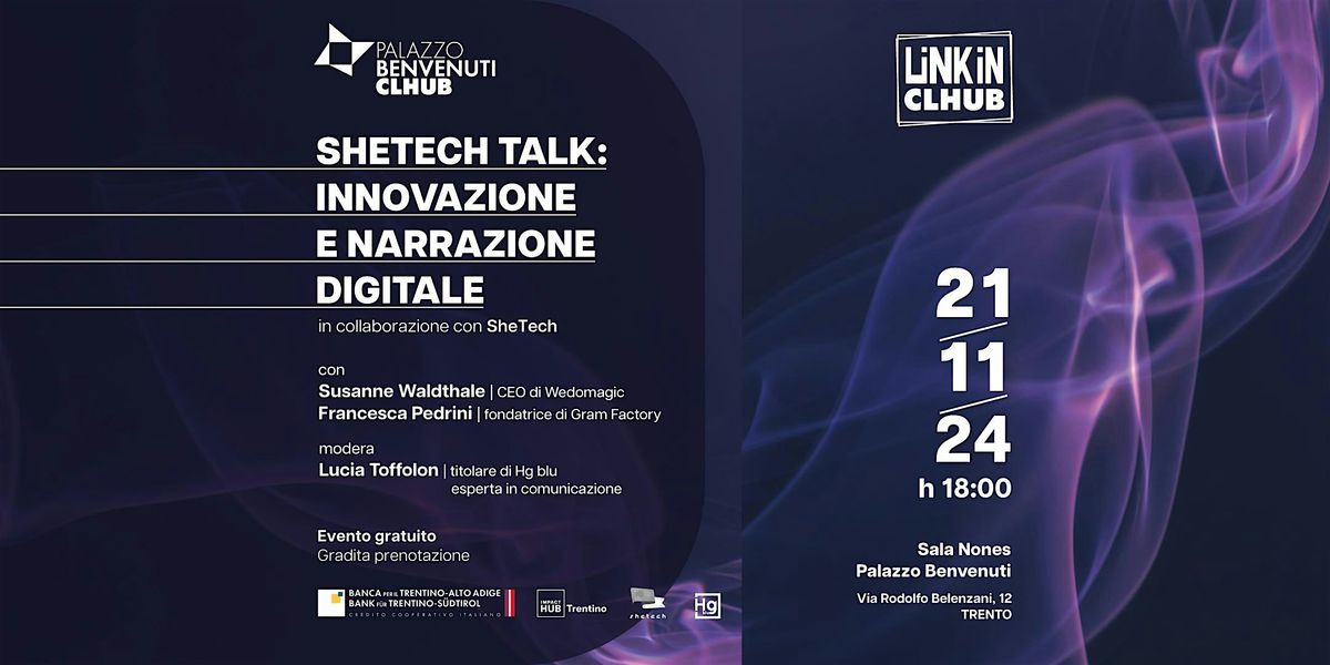 SheTech Talk | Innovazione e narrazione digitale