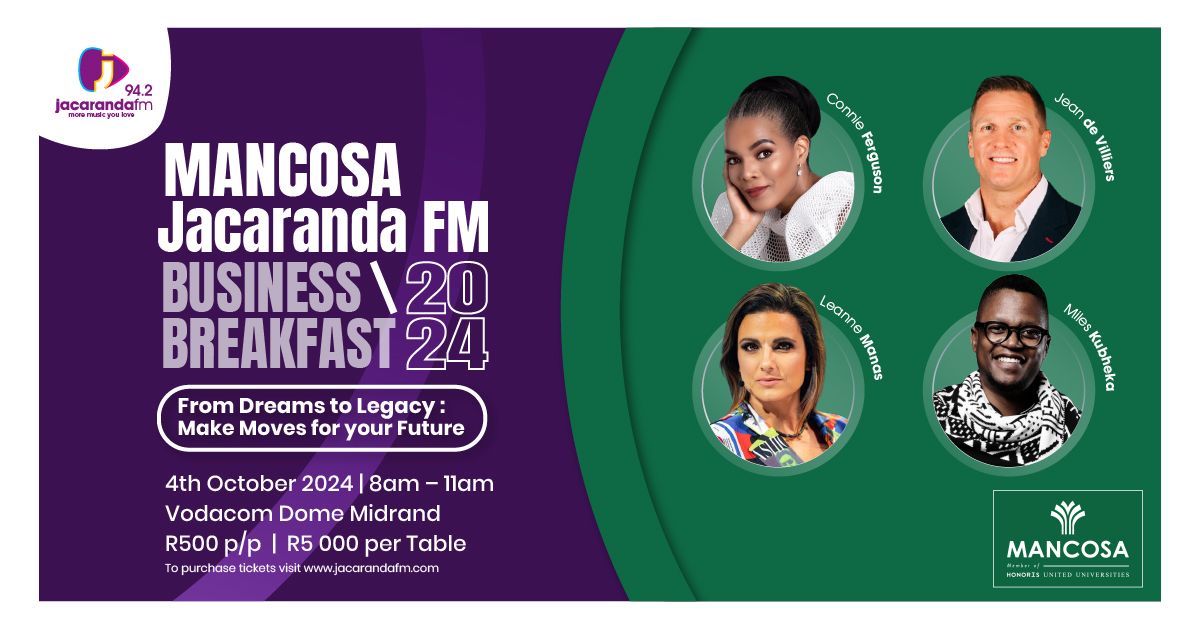 MANCOSA Jacardanda FM Business Breakfast