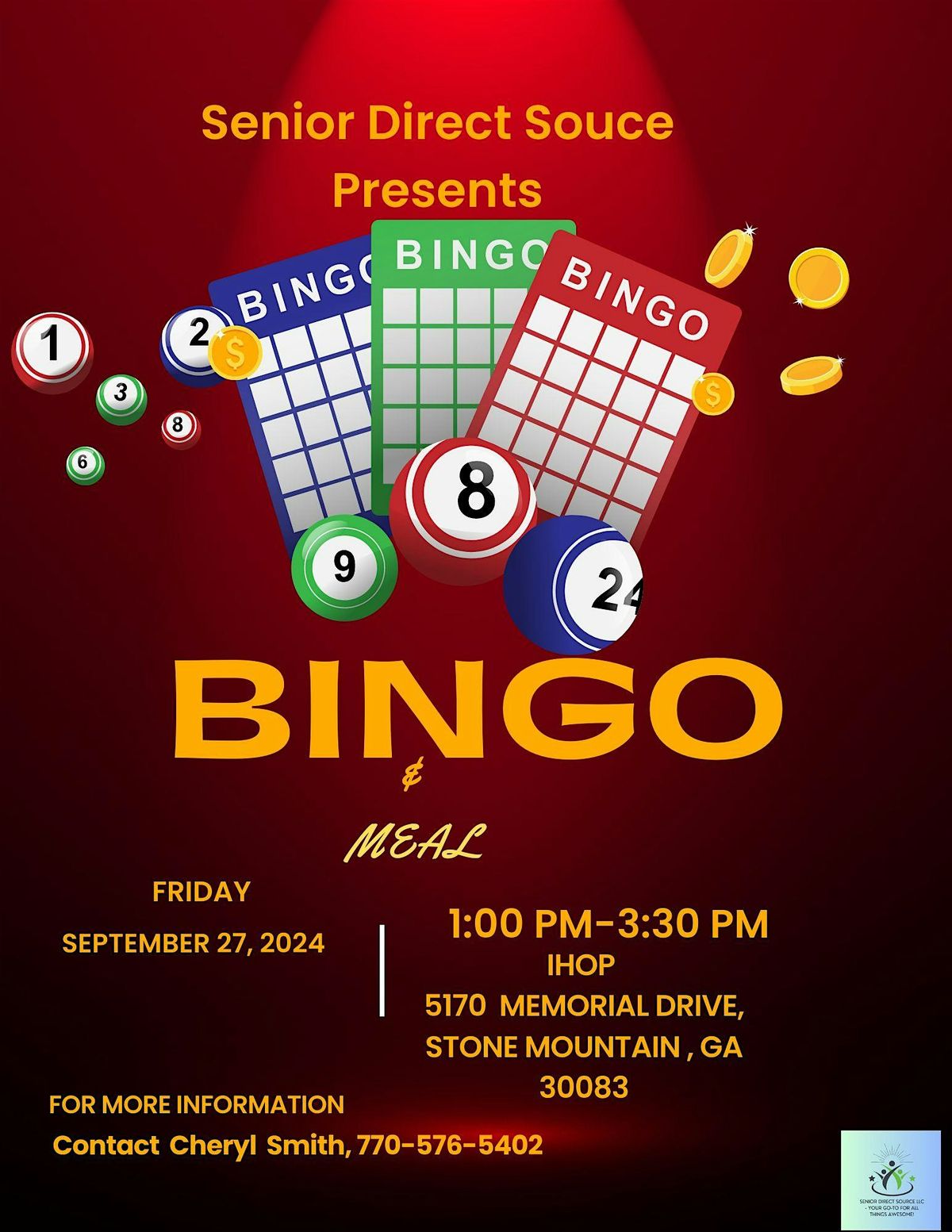 Senior Direct Source  Presents Afternoon of Bingo and Meal