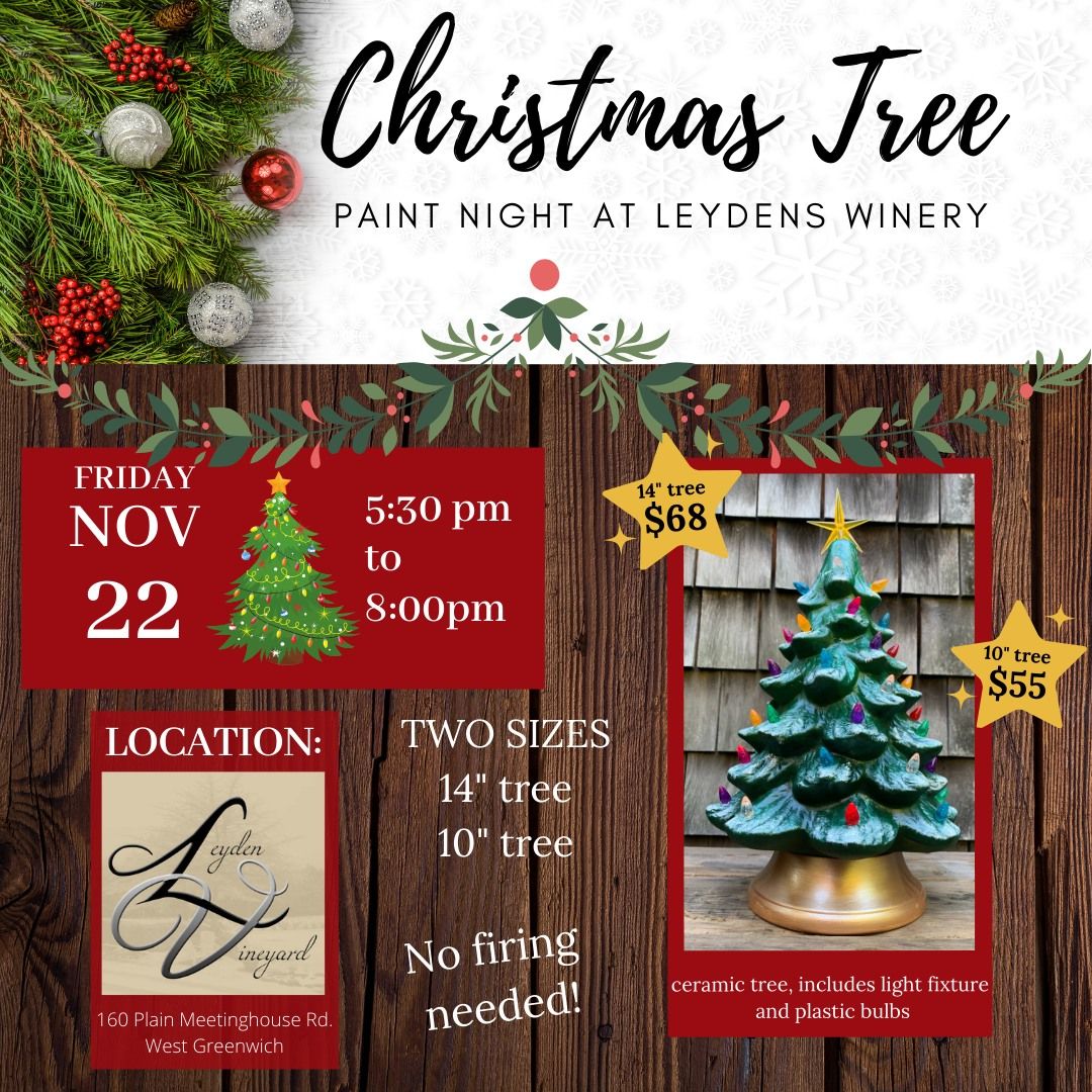 Ceramic Christmas Trees at Leydens Winery