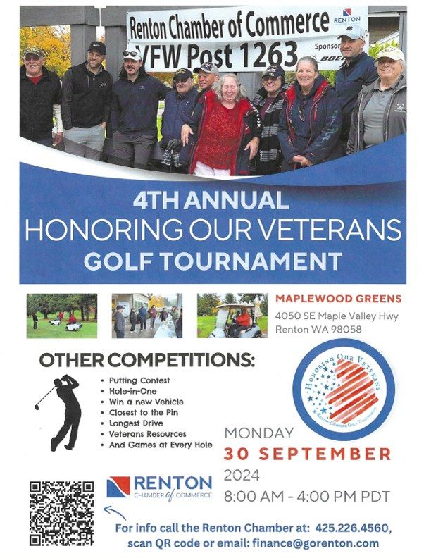 4th Annual Veterans Golf Tournament - Renton, Maplewood Greens