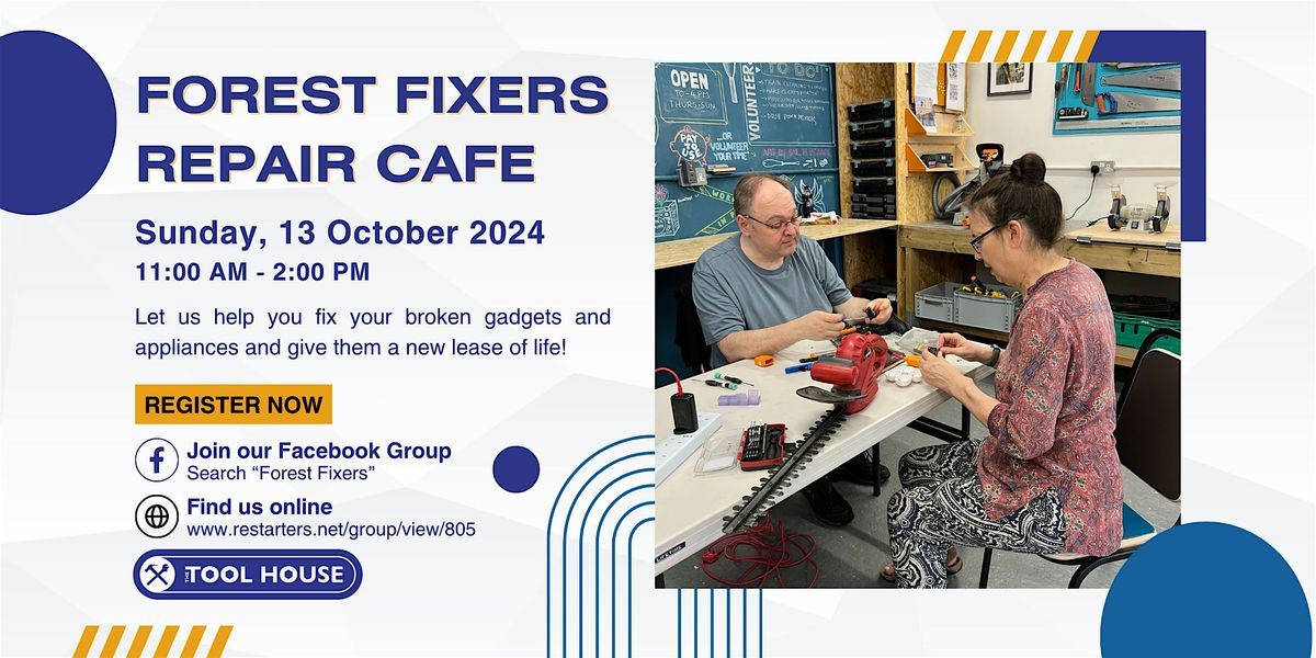 Forest Fixers Repair Caf\u00e9 at The Tool House in Walthamstow London E17