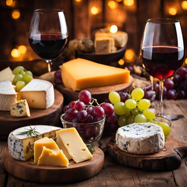 Wine, cheese and chocolate pairing