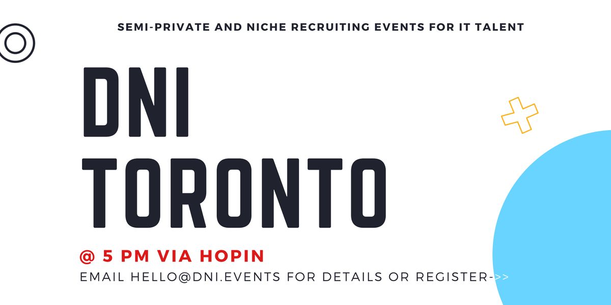 DNI Toronto Employer Ticket (Developers, PMs - Cloud), September 2nd