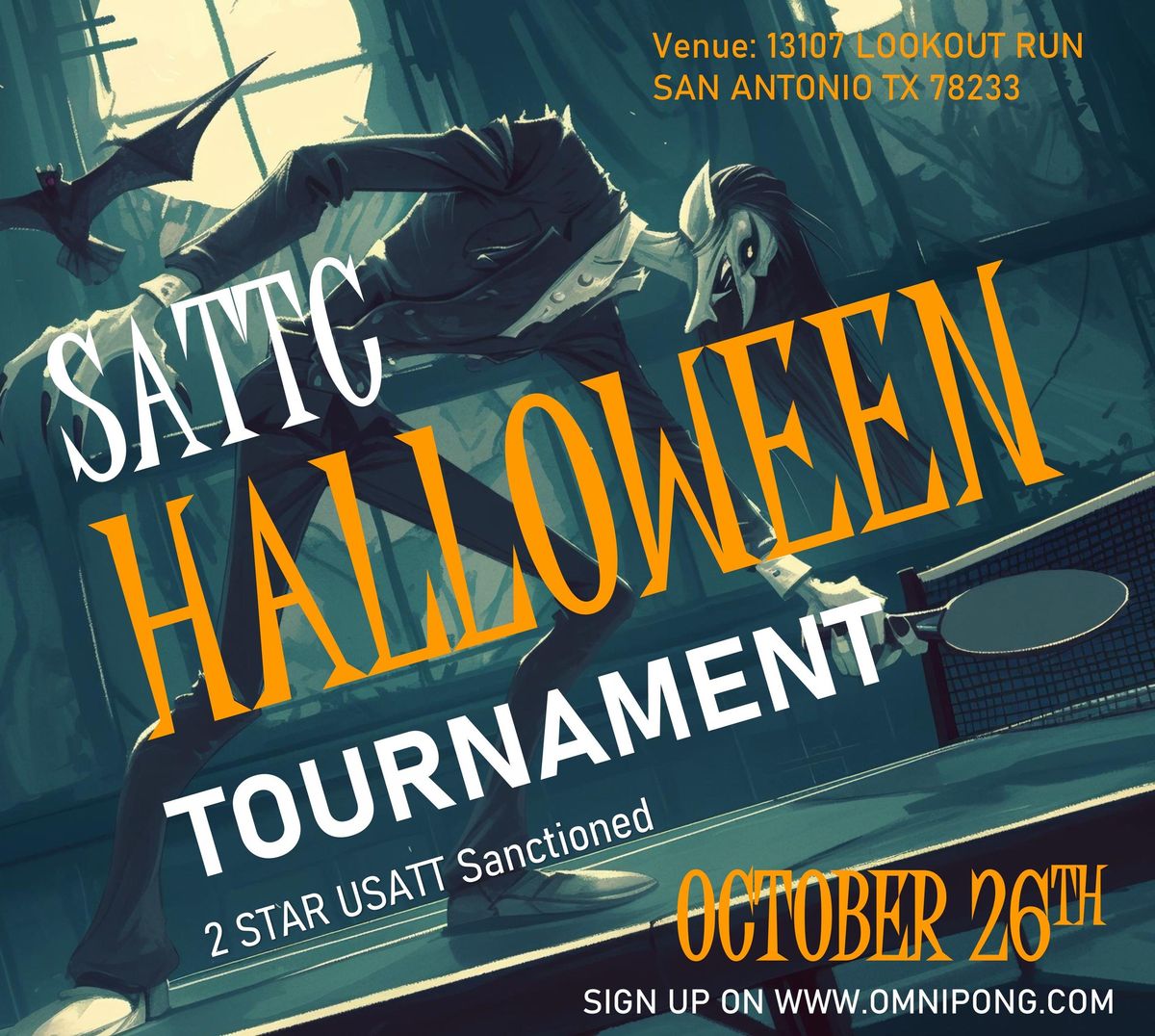 SATTC Halloween Tournament - 2 Star USATT Sanctioned