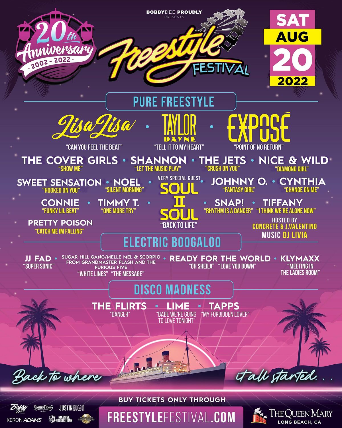 Freestyle Festival w\/ Lisa Lisa, Taylor Dayne, Expose, Soul II Soul & more