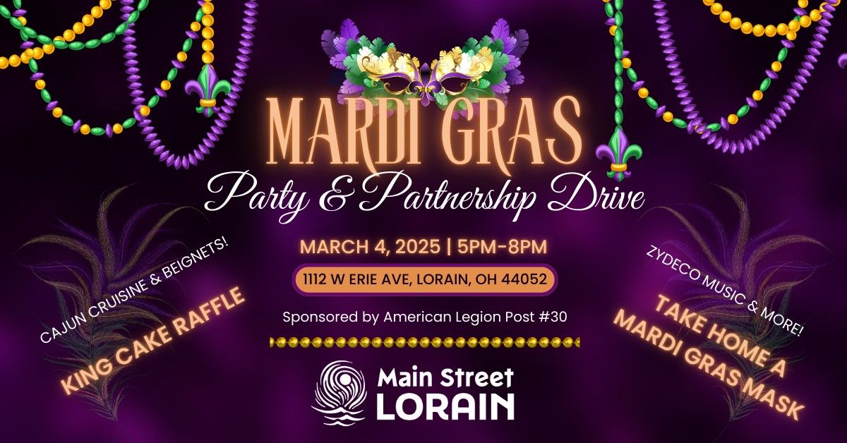 Mardi Gras Party & Partnership Drive