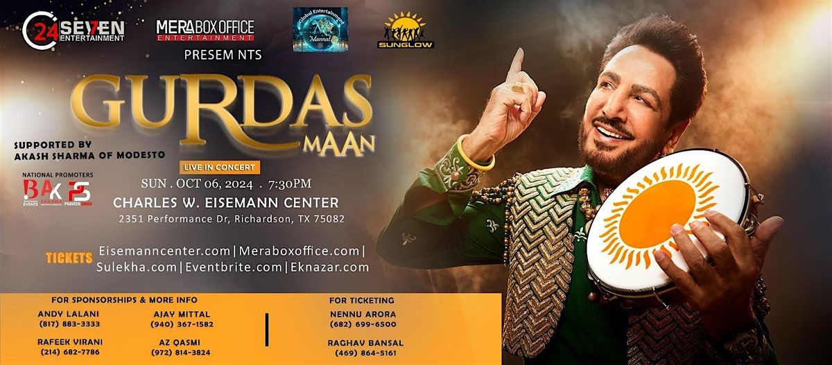 GURDAS MAAN Live in Concert Dallas - AKHIYAN UDEEK DIYA