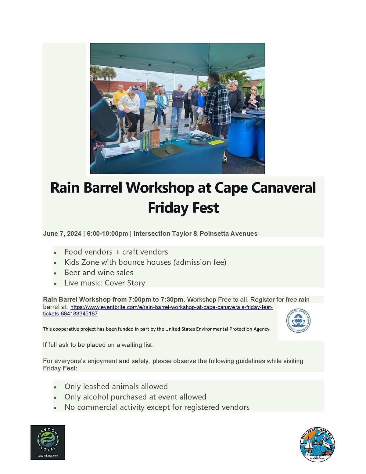 Rain Barrel Workshop At Cape Canaveral's Friday Fest