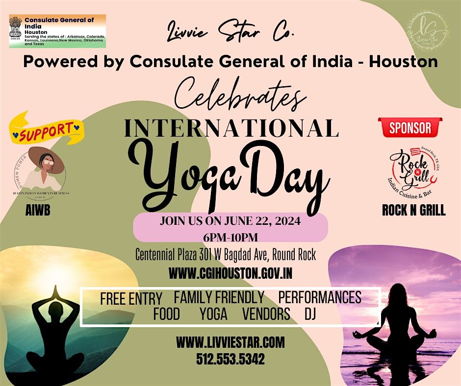 INTERNATIONAL YOGA DAY  | CONSULATE GENERAL OF INDIA - HOUSTON  | JUNE 22