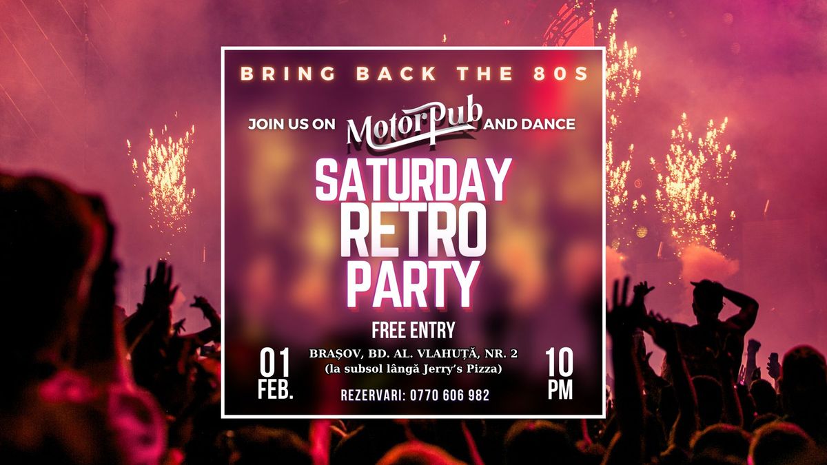 \ud83e\udea9\ud83d\udc83\ud83c\udffb\ud83d\udd7a\ud83c\udffb\ud83e\udd73 Saturday Retro Party '80s 