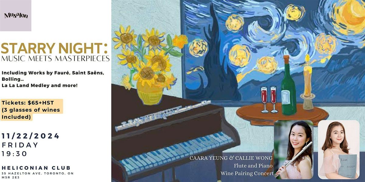 STARRY NIGHT:  Flute and Piano Wine Pairing Concert