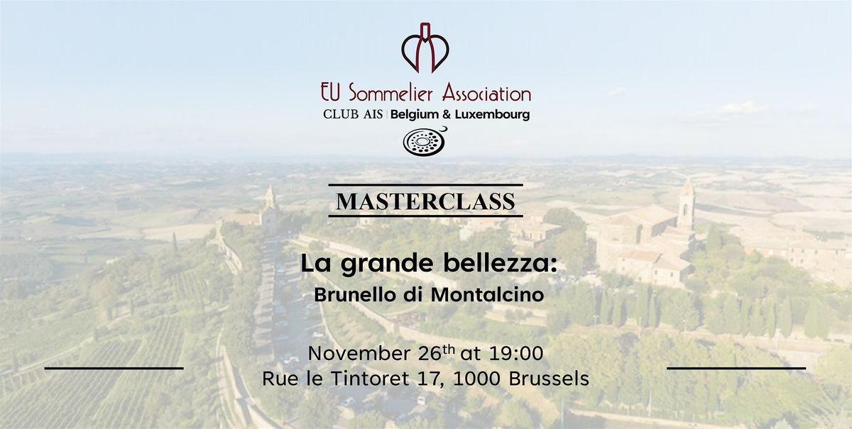 Brunello di Montalcino Masterclass @ Brussels