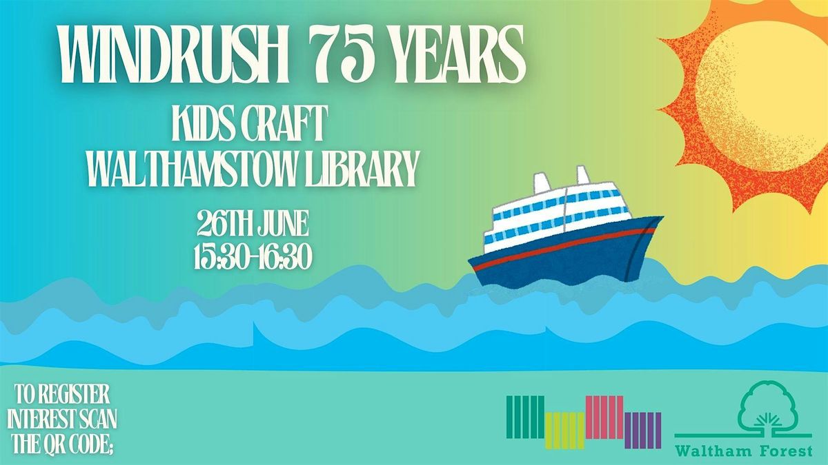 Windrush 75 Years- kids craft at Walthamstow library