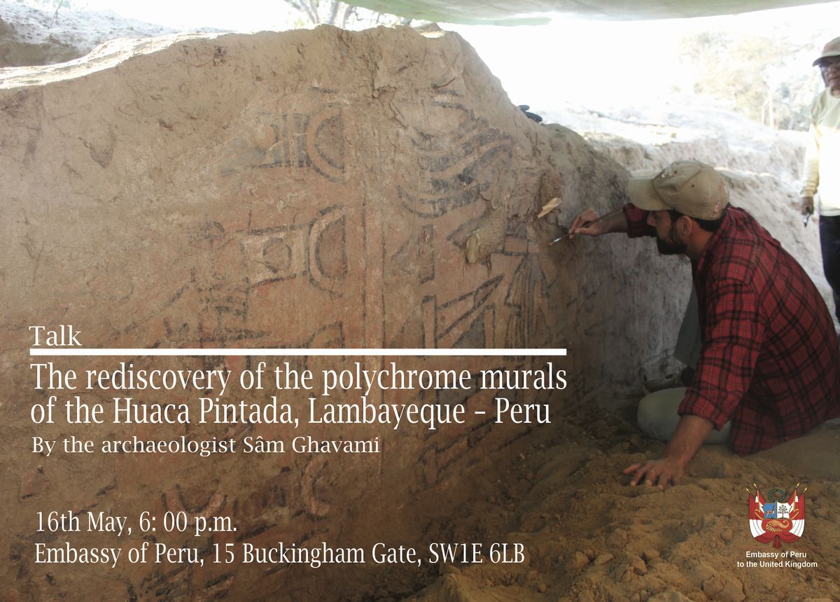 The rediscovery of the polychrome murals  of the Huaca Pintada, Lambayeque