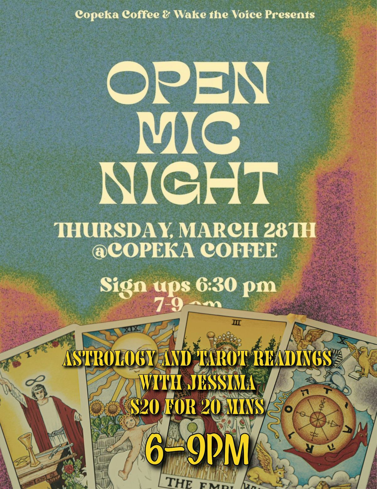 Astrology & Tarot at Open Mic Night March 2024