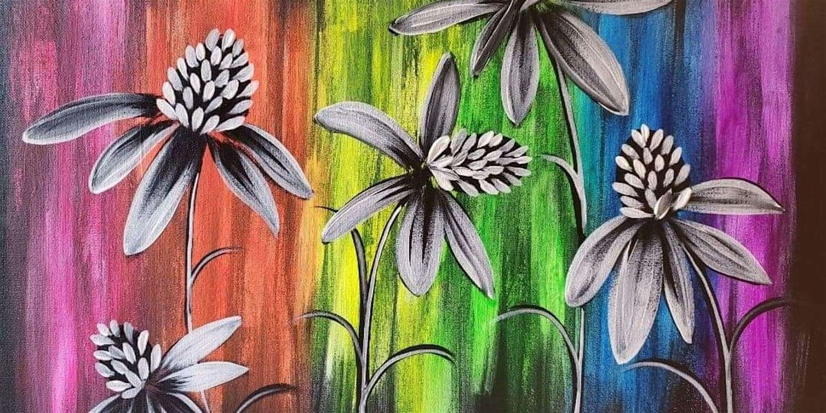 Kaleidoscope Flowers - Paint and Sip by Classpop!\u2122