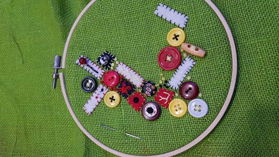 Slow stitching for mindfulness with Heather