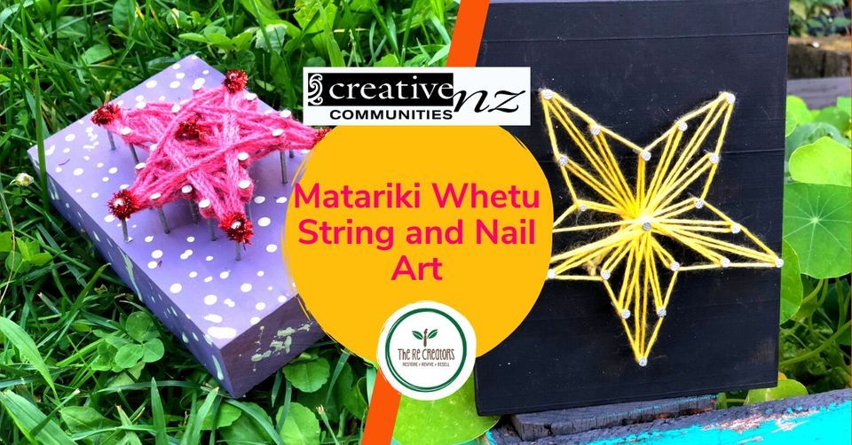 Matariki String and Nail Art Whetu, Glen Eden Library, Tuesday, 4 July, 10am-12noon