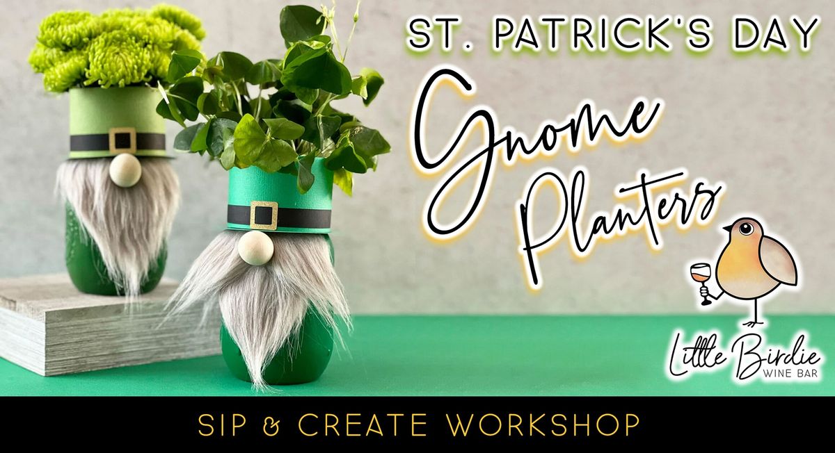 St. Patrick's Day Gnome Planters | Sip & Create Workshop