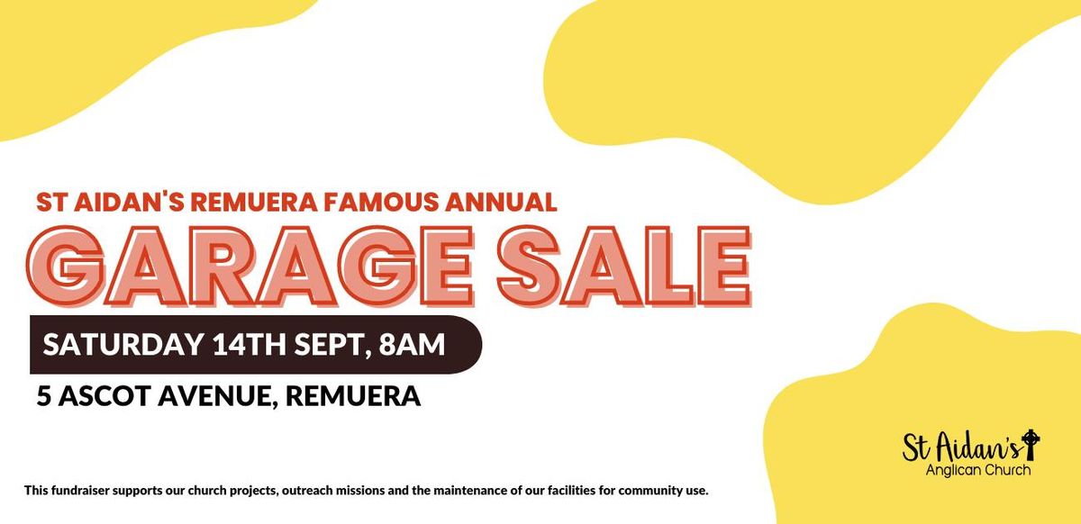 St Aidan's Remuera Famous Annual Garage Sale 2024