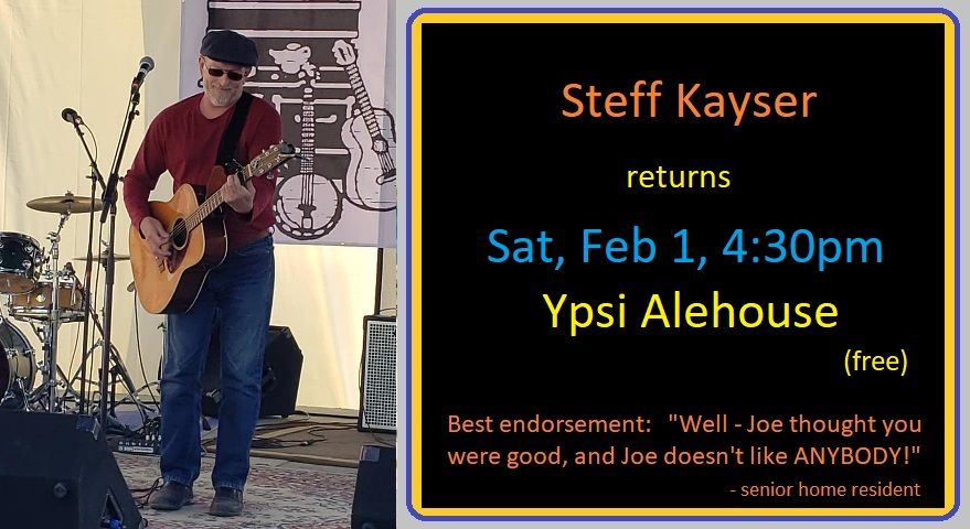 Steff Kayser returns to the Ypsi Alehouse